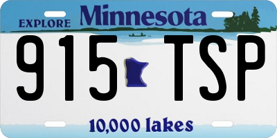 MN license plate 915TSP