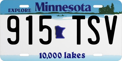 MN license plate 915TSV
