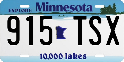 MN license plate 915TSX