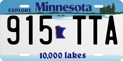 MN license plate 915TTA