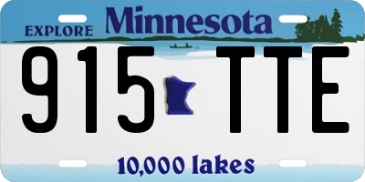MN license plate 915TTE