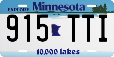 MN license plate 915TTI