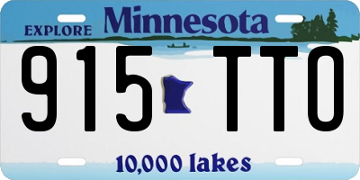 MN license plate 915TTO