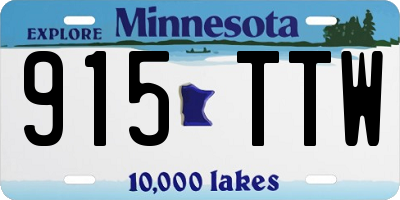 MN license plate 915TTW
