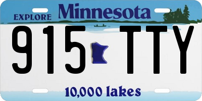 MN license plate 915TTY