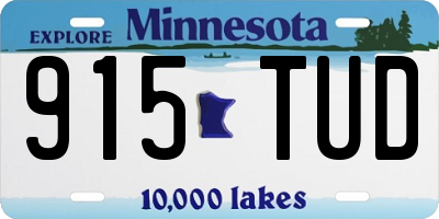 MN license plate 915TUD