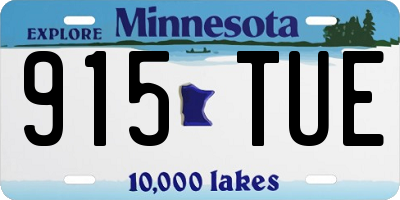 MN license plate 915TUE