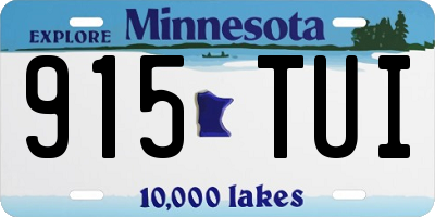 MN license plate 915TUI