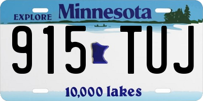 MN license plate 915TUJ