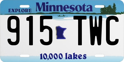 MN license plate 915TWC