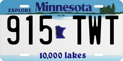 MN license plate 915TWT