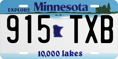 MN license plate 915TXB