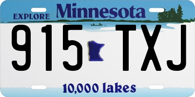 MN license plate 915TXJ