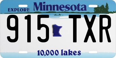 MN license plate 915TXR