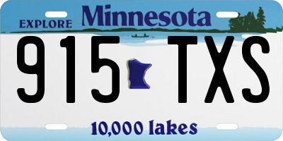 MN license plate 915TXS
