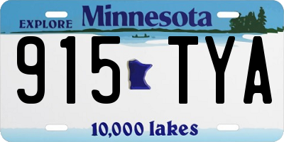 MN license plate 915TYA