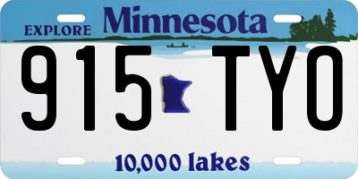 MN license plate 915TYO