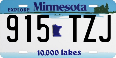 MN license plate 915TZJ