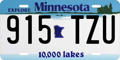 MN license plate 915TZU