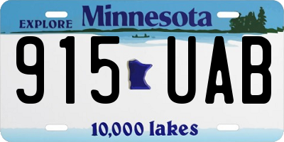 MN license plate 915UAB
