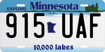 MN license plate 915UAF