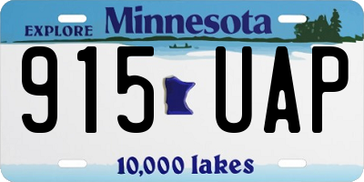MN license plate 915UAP