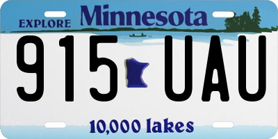 MN license plate 915UAU