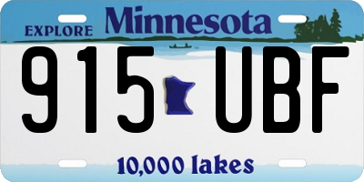MN license plate 915UBF