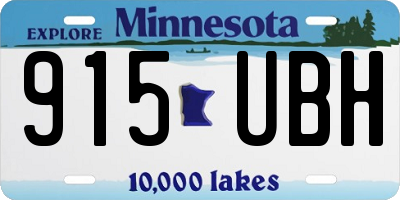 MN license plate 915UBH