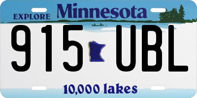 MN license plate 915UBL