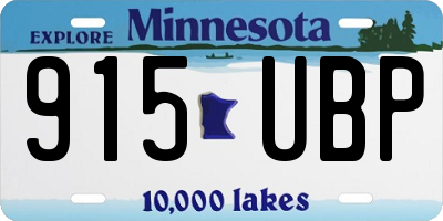 MN license plate 915UBP