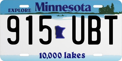 MN license plate 915UBT