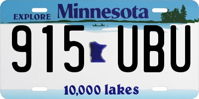 MN license plate 915UBU