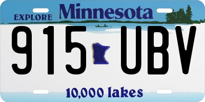 MN license plate 915UBV