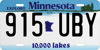 MN license plate 915UBY