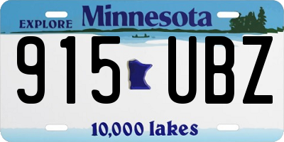 MN license plate 915UBZ