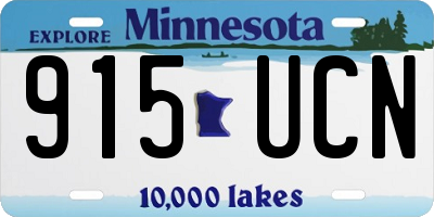 MN license plate 915UCN