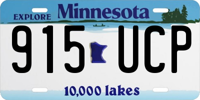 MN license plate 915UCP