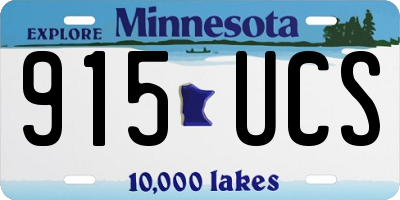 MN license plate 915UCS