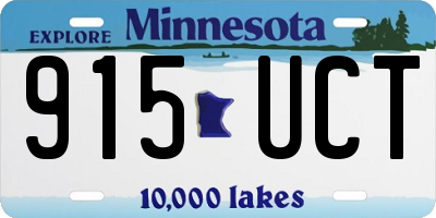 MN license plate 915UCT