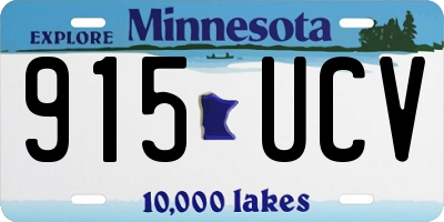 MN license plate 915UCV