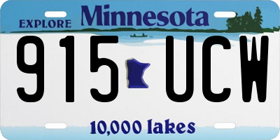 MN license plate 915UCW