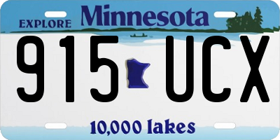 MN license plate 915UCX
