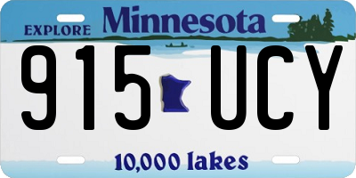 MN license plate 915UCY