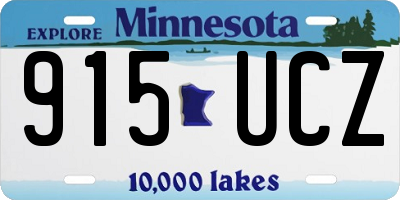 MN license plate 915UCZ