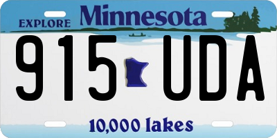 MN license plate 915UDA