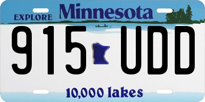 MN license plate 915UDD