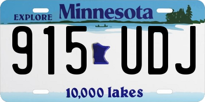 MN license plate 915UDJ