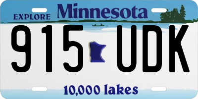 MN license plate 915UDK