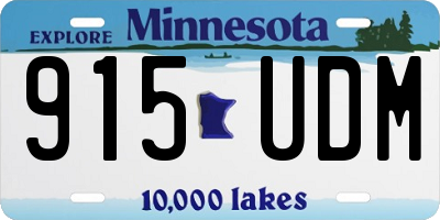 MN license plate 915UDM